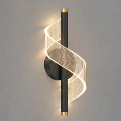 Светодиодный настенный светильник 8 Вт 520 лм 3000K черный+золотой BENINI LIGHTEX