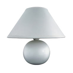 Красива настолна лампа 1 х 40W Е14 бяла ARIEL