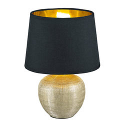 Table lamp LUXOR - 1 x E14, 40W, black and gold