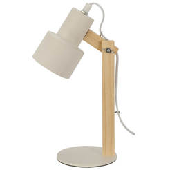 Table lamp metal with wood white HZ1601150