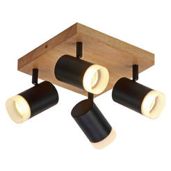 Спот осветително тяло 4xGU10 черен BENITO 004880 VIVALUX