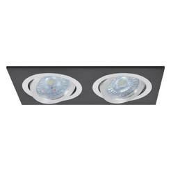 Moon double 172 x 92mm MR16 G5.3 12V IP20 black aluminum SL622 B STYLE