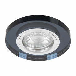 Recessed glass moon, round GU10 Daytona EL 1394 BK