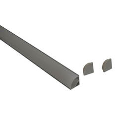 Corner profile for LED strip 20 x 20 mm, 2 m - matt oval diffuser