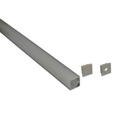 Corner profile for LED strip 20 x 20 mm, 2 m - matt corner diffuser