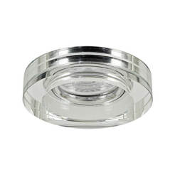 Recessed Glass Moon Round MR16 G5.3 SL420 SR Crystal Silver