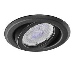 Recessed light G5.3 12V MR16 IP20, black NOX SL215 VIVALUX