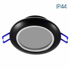 Recessed light Ø92mm G5.3 12V MR16 moisture-proof IP44, black EDI SL110 VIVALUX