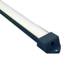 П-образный профиль для встраивания светодиодной ленты 24мм, 3м с матовой фурнитурой 10027 D-IL