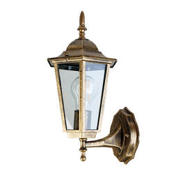 Градински фенер NOA 1 x E27 IP44 антично злато нагоре LIGHTEX