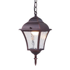 Garden lantern Sofia hanging 1 x E27 IP44 red patina