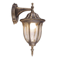 Garden lantern Tosca down 1 x E27 IP44 antique brass
