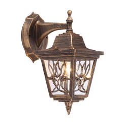 Garden lantern Lyon down 1 x E27 IP44 antique brass