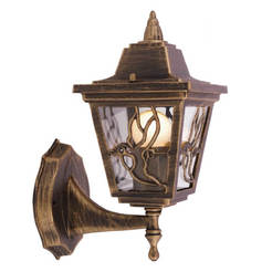 Lyon garden lantern - 1 x E27, IP44, antique brass, up