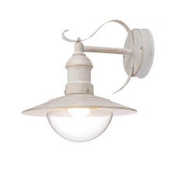 Garden lantern 1xE27 60W IP44 white, down RIVIERA