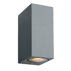 Садовый настенный светильник 2xGU10 IP44 Oho прямоугольный серый LIGHTEX