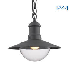 Garden lantern 1xE27 60W IP44 Riviera hanging dark gray VIVALUX