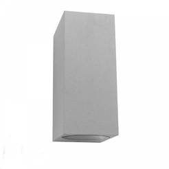 Градински аплик CUBO - 2 х GU10, IP54, мат сребро