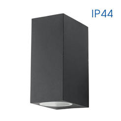 Градински аплик 2xGU10 IP44 PORTO/SQ мат черен VIVALUX