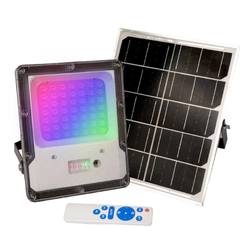 Соларен LED прожектор с дистанционно 50W RGB IP65 LIGHTEX