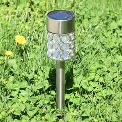 Solar LED lamp 300mAh 4000K HT9994 stainless steel