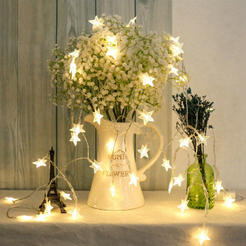 Christmas LED lighting star type - 40pcs, 4m, IP20, 3000K