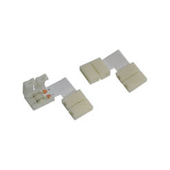 Конектор за LED лента L-образен 2бр/пакет за едноцветна LED лента SMD 3528/2835