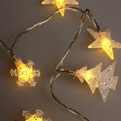 Cable light 10LED 0.39W IP20 1.65m warm white 2xAA LIGHTEX