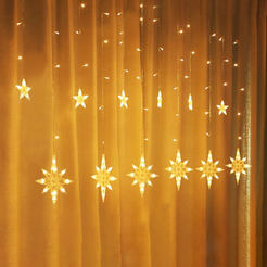 LED висулки 138LED 3.6W IP20 2.5м снежинки и звезди 722AM0000032 LIGHTEX