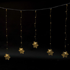 LED light curtain snowflakes 47LED 0.76W IP20 1.20x0.80m for 3xAA 1.5V LIGHTEX