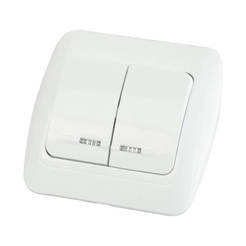 Double / serial electric switch illuminated cx5 SI white TUNA EL-BI