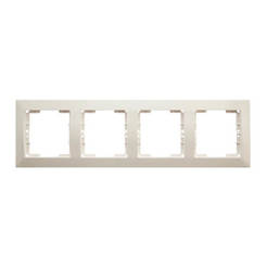 Decorative quad frame-module for switches and sockets white CANDELA MUTLUSAN