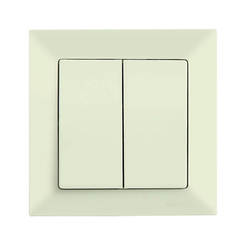 Double / serial electric switch c5 CANDELA MUTLUSAN cream