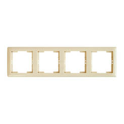 Decorative quadruple frame-module for switches and sockets DARIA MUTLUSAN cream