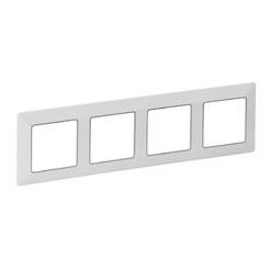 Декоративна тройна рамка-модул за ключове и контакти Бяло-Хром VALENA LIFE LEGRAND