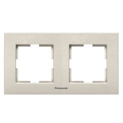 Double frame for switches and sockets Karre Plus horizontal, bronze