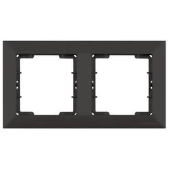Double frame for switches and sockets Candela - horizontal, black