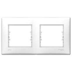 Double frame for switches and sockets IP44 white SEDNA