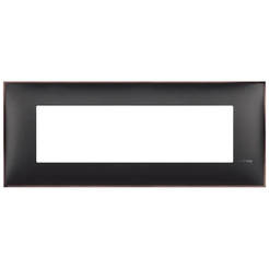 Рамка 7 модула черна с кант никел Classia Bticino италиански стандарт LEGRAND