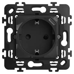 Механизъм контакт единичен 16А+USB 1.5A 7.5W Classia Bticino черен без рамка LEGRAND