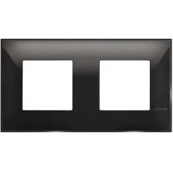 Рамка двойна черен гланц Classia Bticino немски стандарт LEGRAND