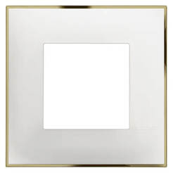 Одинарная рамка белая с золотом HC Classia Bticino LEGRAND