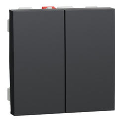 Механизъм ключ двоен сх5 10A Unica антрацит без рамка SCHNEIDER ELECTRIC