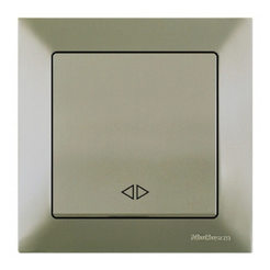 Titanium cross light switch, Candela MUTLUSAN ELECTRIC