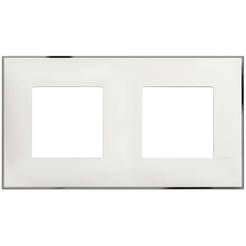 Рамка двойна бяла с хром НС Classia Bticino LEGRAND