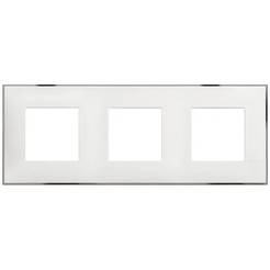Рамка тройна бяла с хром НС Classia Bticino LEGRAND