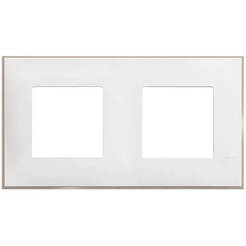 Рамка двойна бял сатен НС Classia Bticino с кант LEGRAND