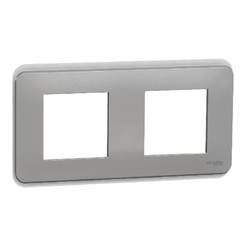 Рамка двойна алуминий Unica New SCHNEIDER ELECTRIC