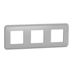 Рамка тройна алуминий Unica New SCHNEIDER ELECTRIC