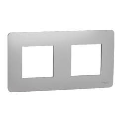 Рамка двойна алуминий Unica Studio SCHNEIDER ELECTRIC
